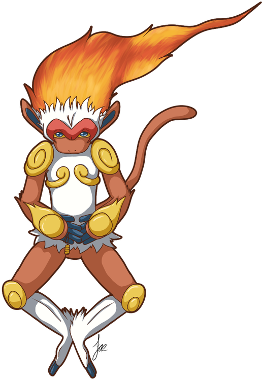 Starter Pokemon, Level 5 Chimchar, Route 201, Sinnoh, Clipart (518x749), Png Download