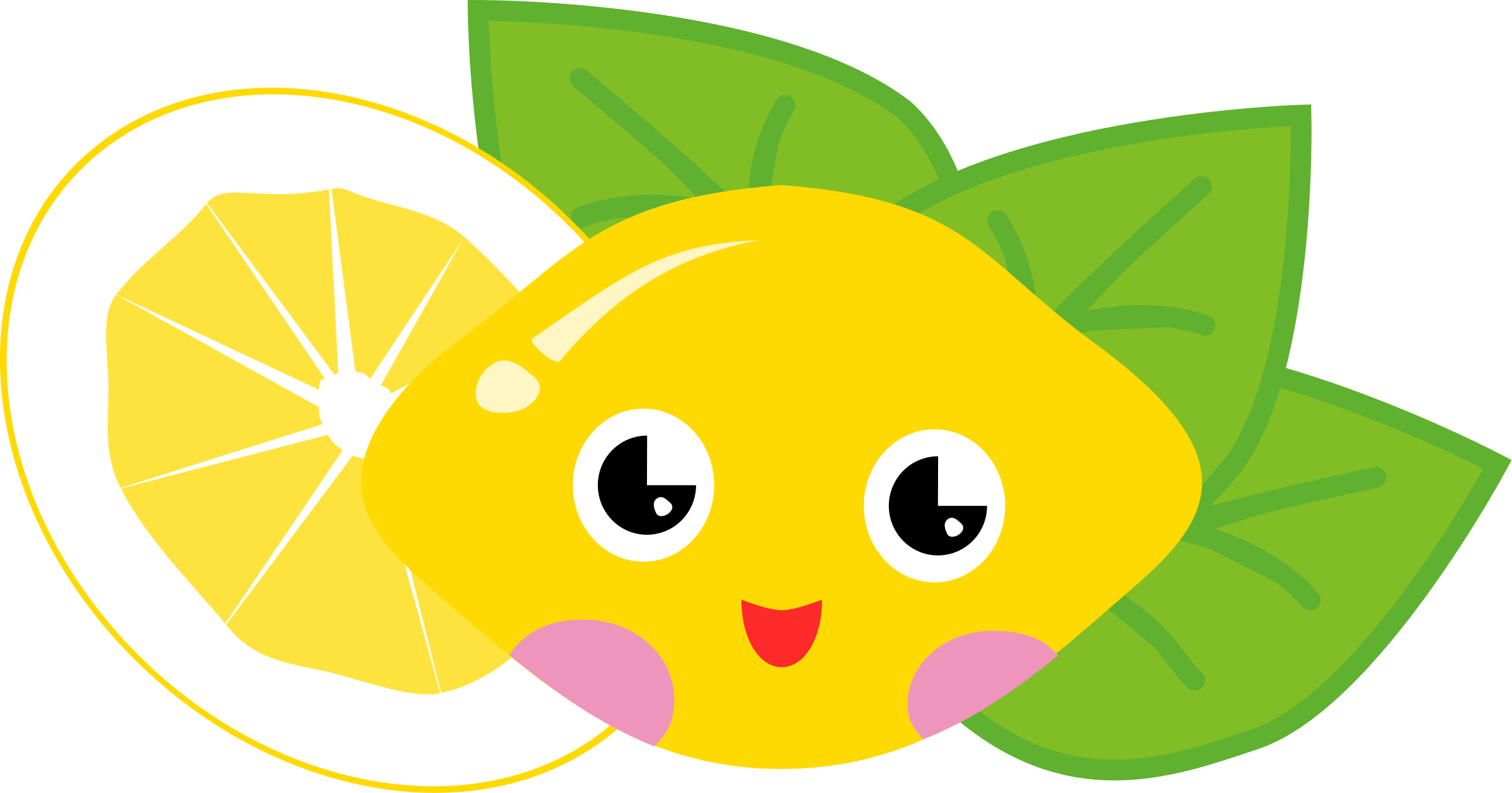 Big Image - Lemon Cartoon Clipart (2400x1259), Png Download