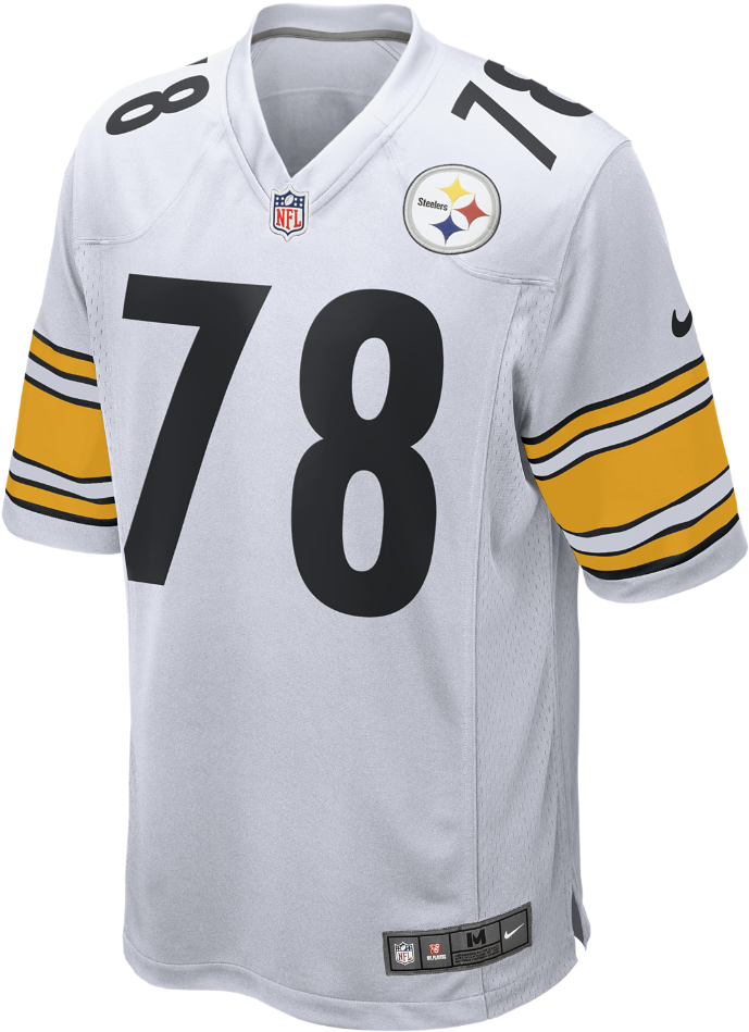 Nike Nfl Pittsburgh Steelers Men's Football Away Game - Juju Smith Schuster Jersey White Clipart (1000x1000), Png Download