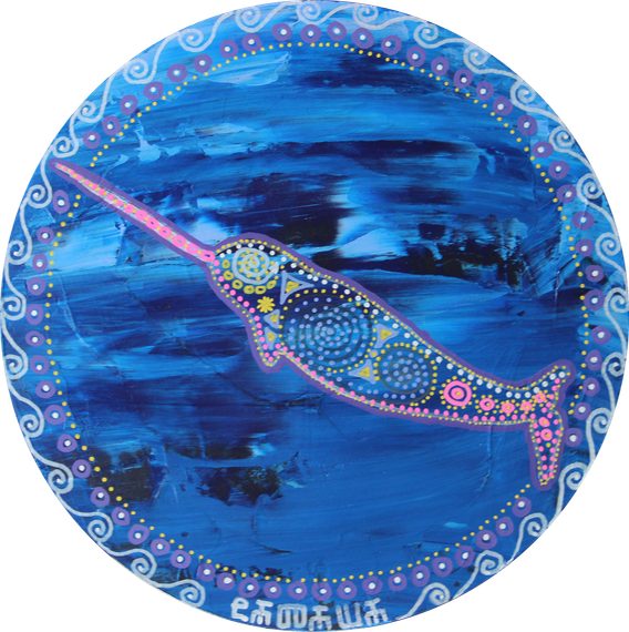 Narwhal - Porcelain Clipart (568x570), Png Download