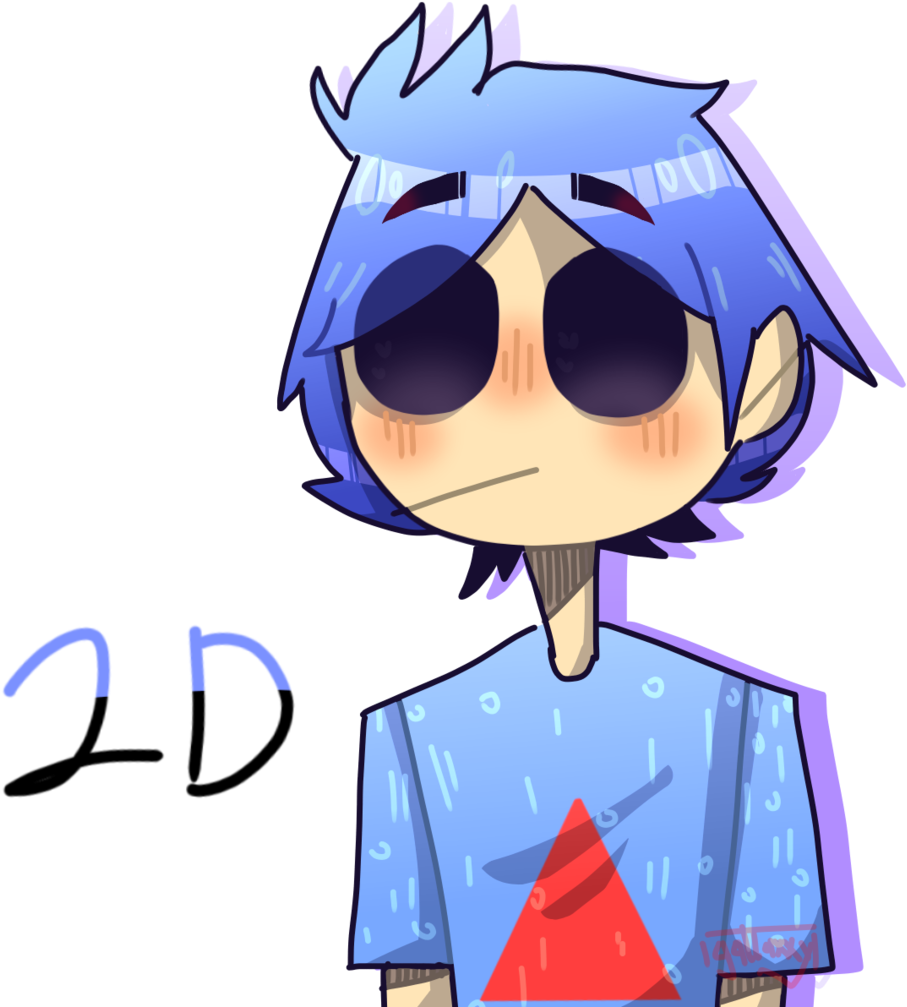 2d From Gorillaz - Gorillaz 2 D Kawaii Clipart (959x1031), Png Download