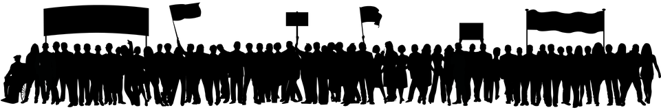 Nearly - Demonstration Crowd Png Clipart (960x480), Png Download