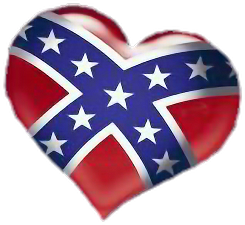 Heart Sticker - Rebel Flag Heart Clipart (1024x1185), Png Download