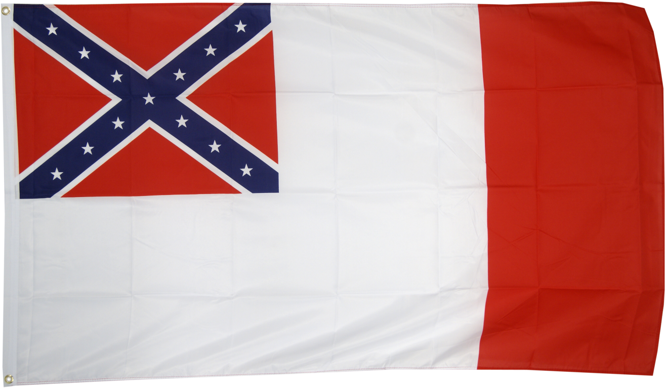 Usa 3rd Confederate Flag - Southern United States Flag Clipart (1500x998), Png Download