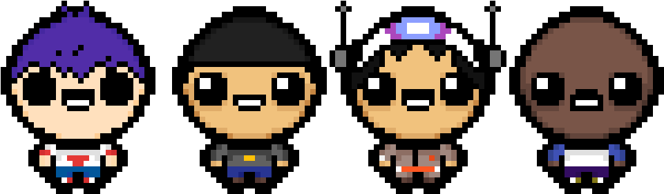 Gorillaz - Binding Of Isaac Rebirth Personnage Clipart (1200x600), Png Download