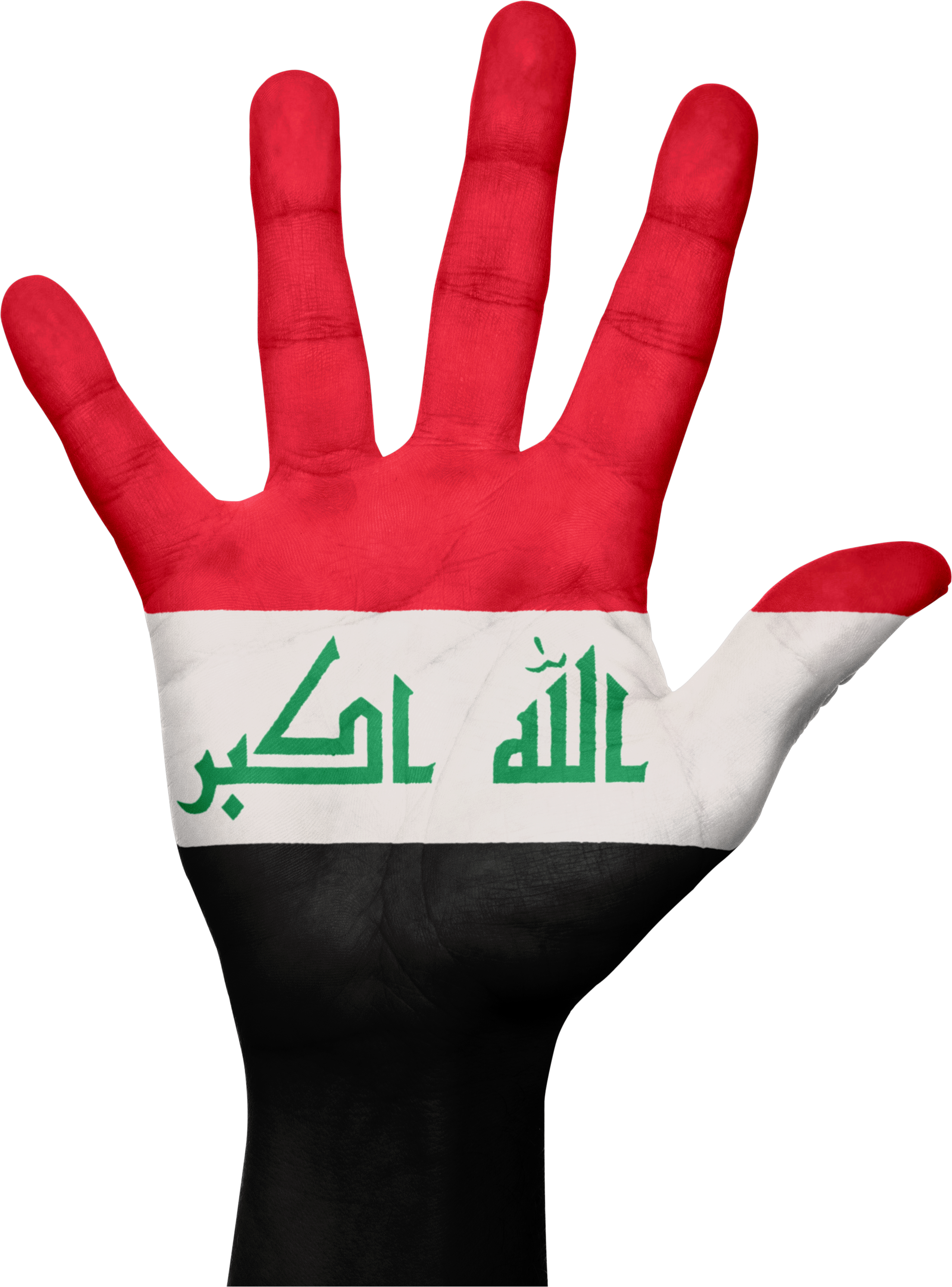 Iraq Flag Hand Symbol National 643896 - Love Iraq Clipart (2209x2987), Png Download