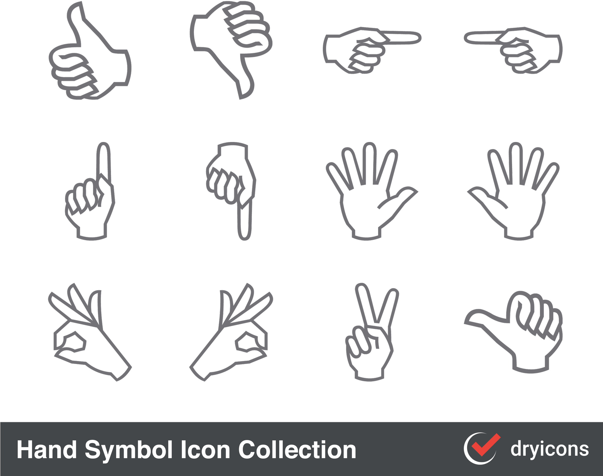 Dryicons On Twitter - Thumbs Up Symbol Clipart (2048x1756), Png Download