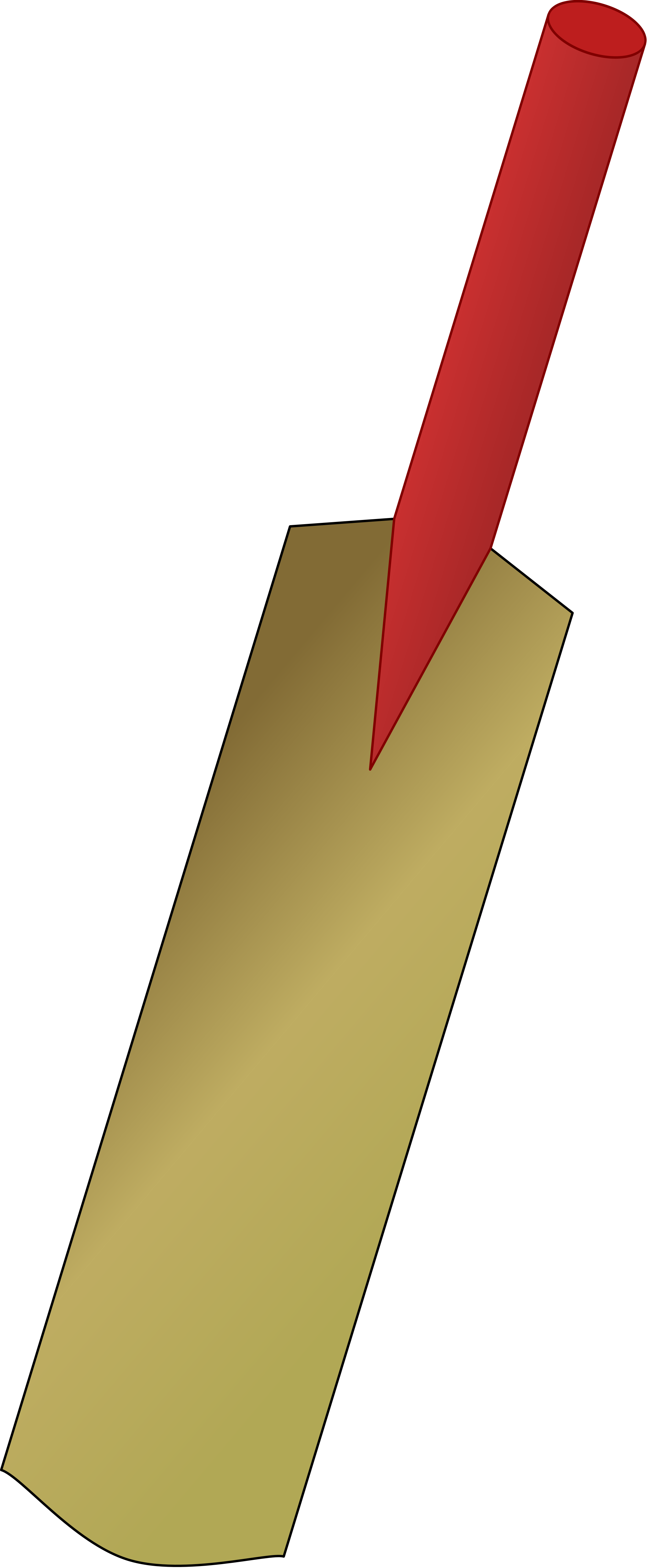 Open - Cricket Bat Clip Art - Png Download (2000x4846), Png Download