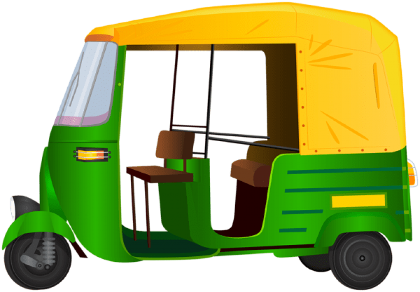 Auto Rickshaw Clipart Png Transparent Png (850x590), Png Download