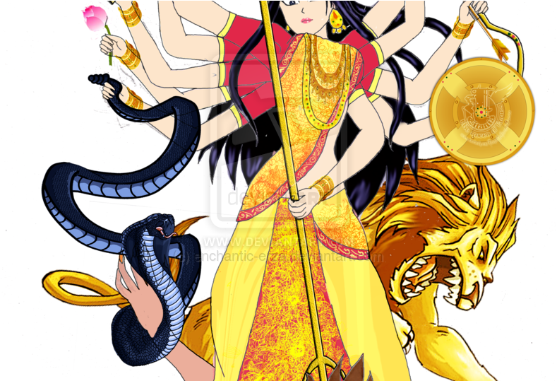 Lord Durga Clipart Png Transparent Png (1024x538), Png Download