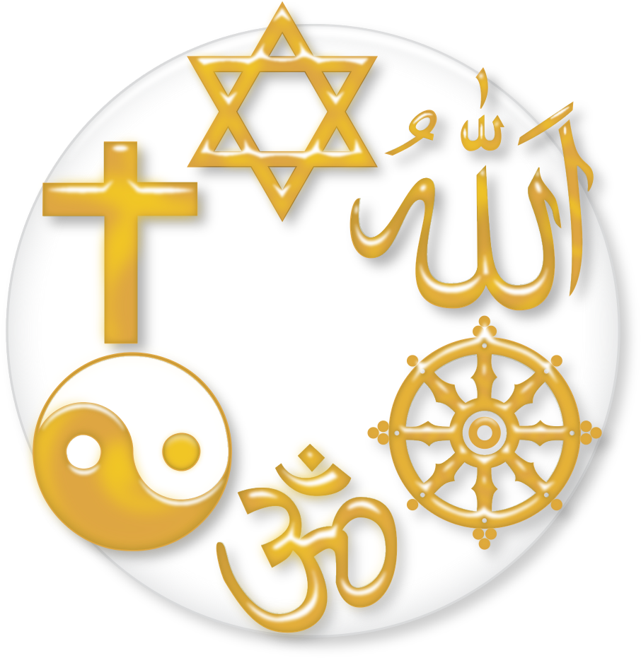 File - Religionsymbol - Svg - 4 Religions Clipart (982x1024), Png Download