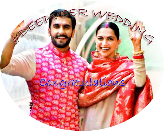 The Deepika Ranveer Wedding Saga Is Still Continued - Deepika Ranveer Back To India Clipart (800x448), Png Download