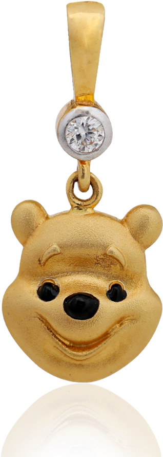 Adorable Gold Teddy Bear Pendant - Pendant Clipart (1000x1000), Png Download