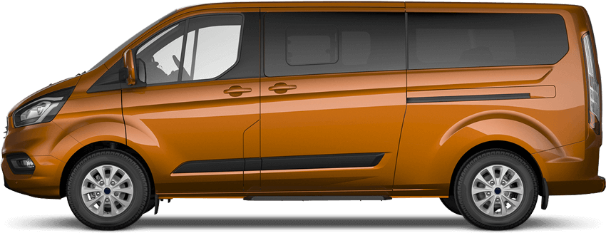 Used Cars - Ford Tourneo Custom Black Clipart (850x480), Png Download