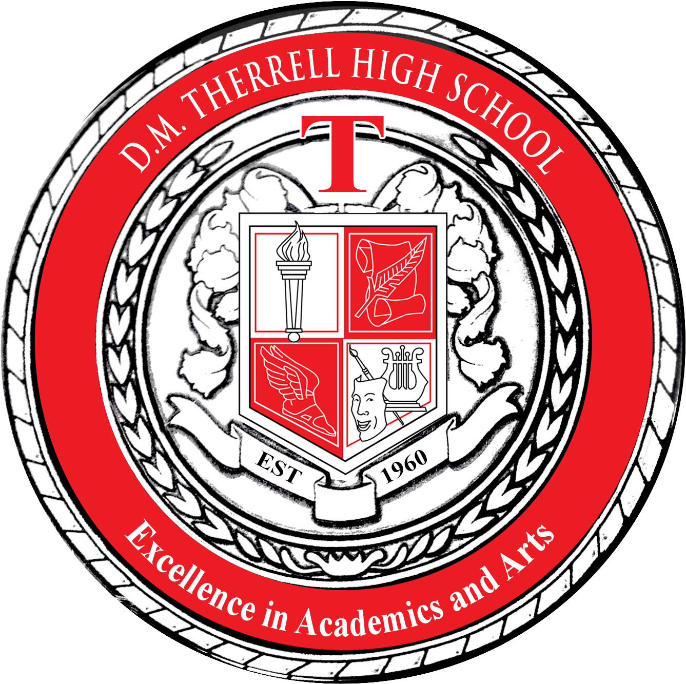 Therrell High School - Therrell High School Logo Clipart (1366x1361), Png Download