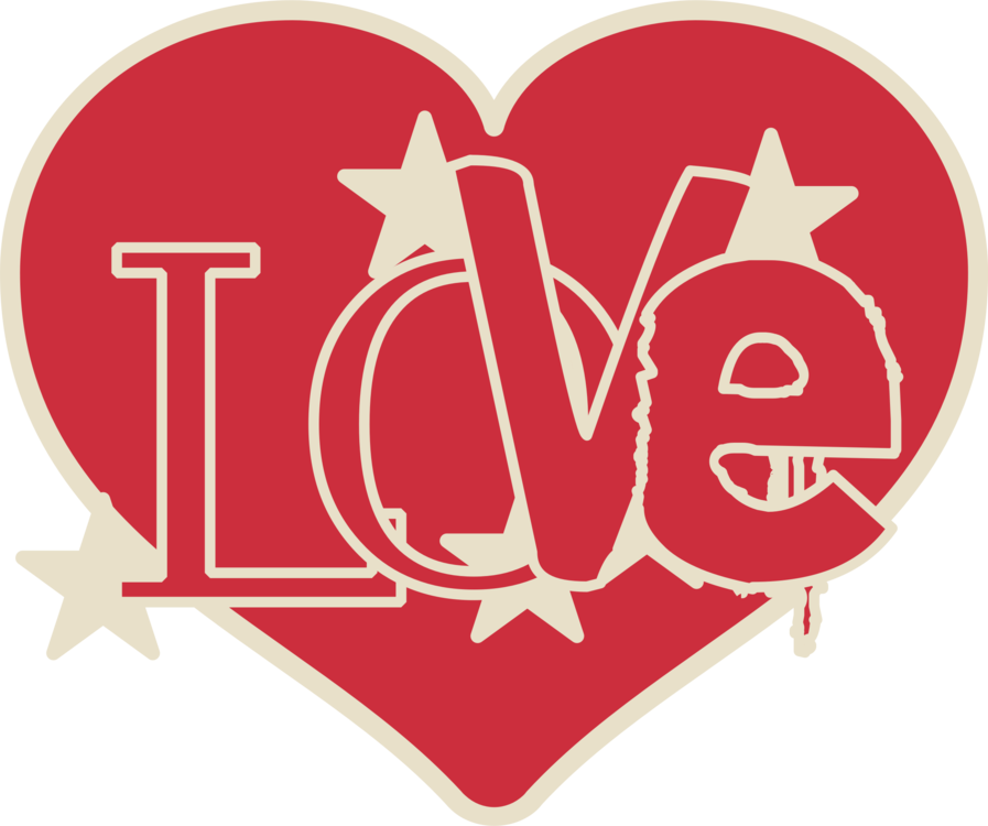Love Heart Love Letter Symbol - Love With Heart Png Clipart (897x750), Png Download