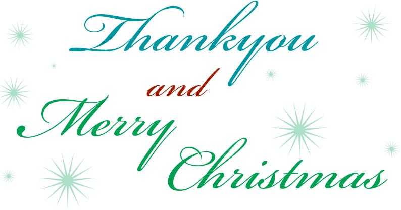 Thankyou, Merry Christmas & Email Newsletter News - Thank You Merry Christmas Png Clipart (815x450), Png Download
