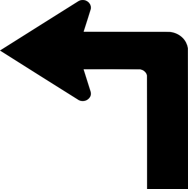 Clip Royalty Free Stock Left Clip Art At Clker Com - Left Turn Arrow Png Transparent Png (600x601), Png Download