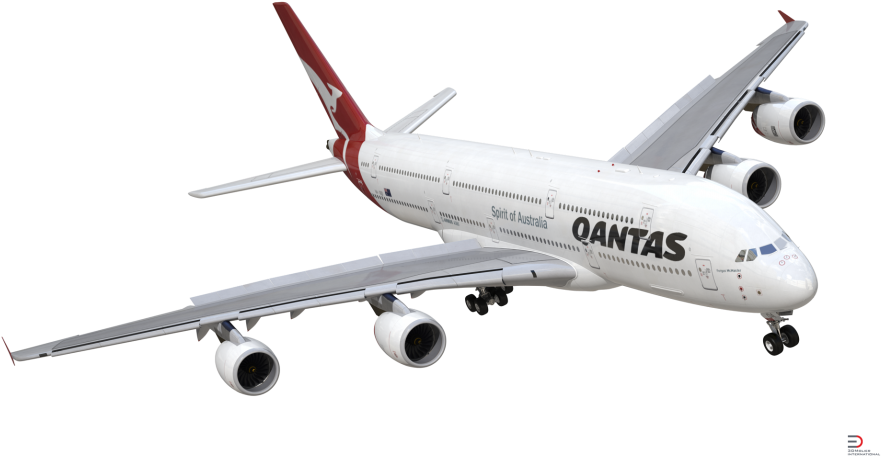 Qantas Plane Png Image - Airbus A380 Clipart (920x517), Png Download