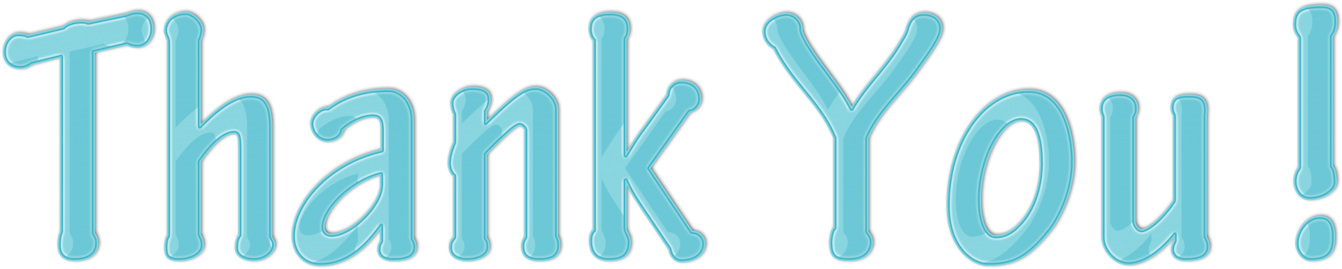 Thank You Cyan Blue Color Clipart - Parallel - Png Download (2048x451), Png Download