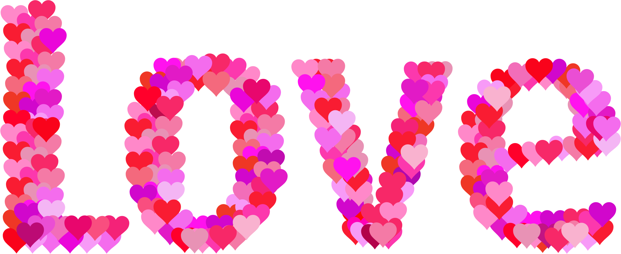 This Free Icons Png Design Of Love Heart Typography Clipart (2076x850), Png Download