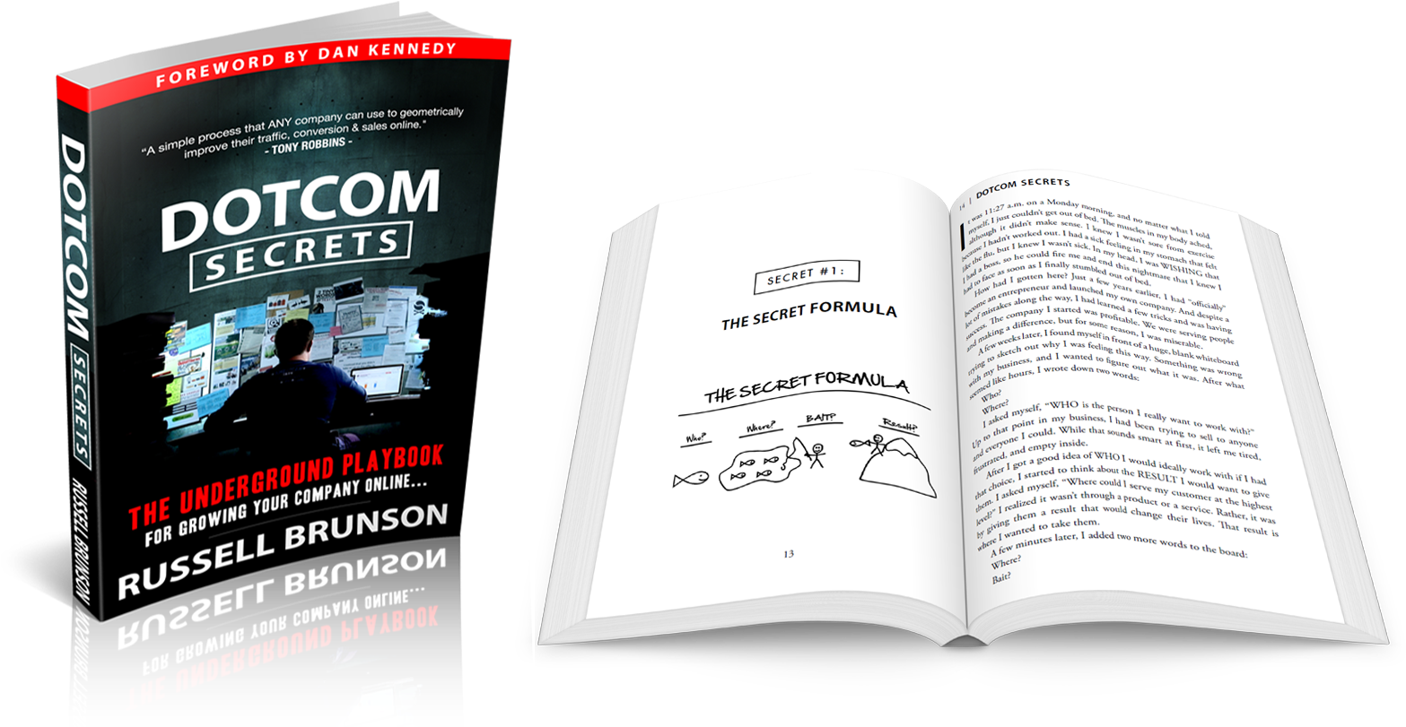 Dotcomsecrets, The Underground Playbook For Growing - Dotcom Secrets Book Clipart (1800x900), Png Download