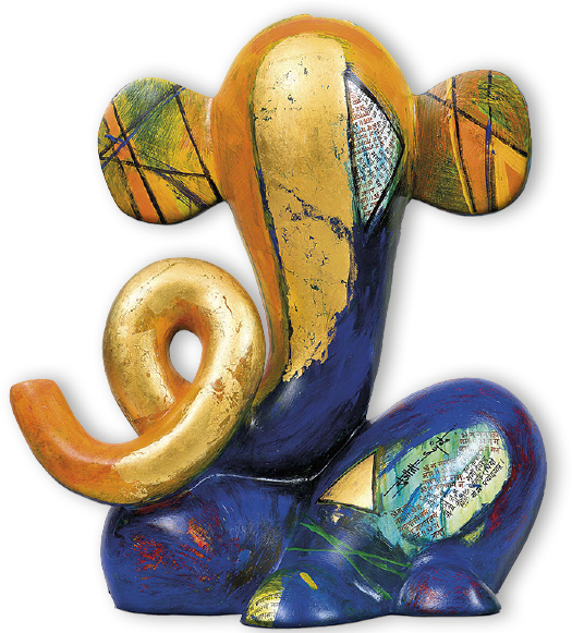 Sujata Bajaj Ganpati Painting Clipart (533x580), Png Download