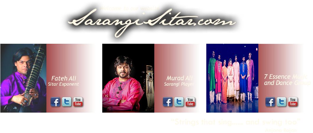 Fateh Ali Sitar Player & Murad Ali Sarangi Player Delhi - Banner Clipart (1062x471), Png Download