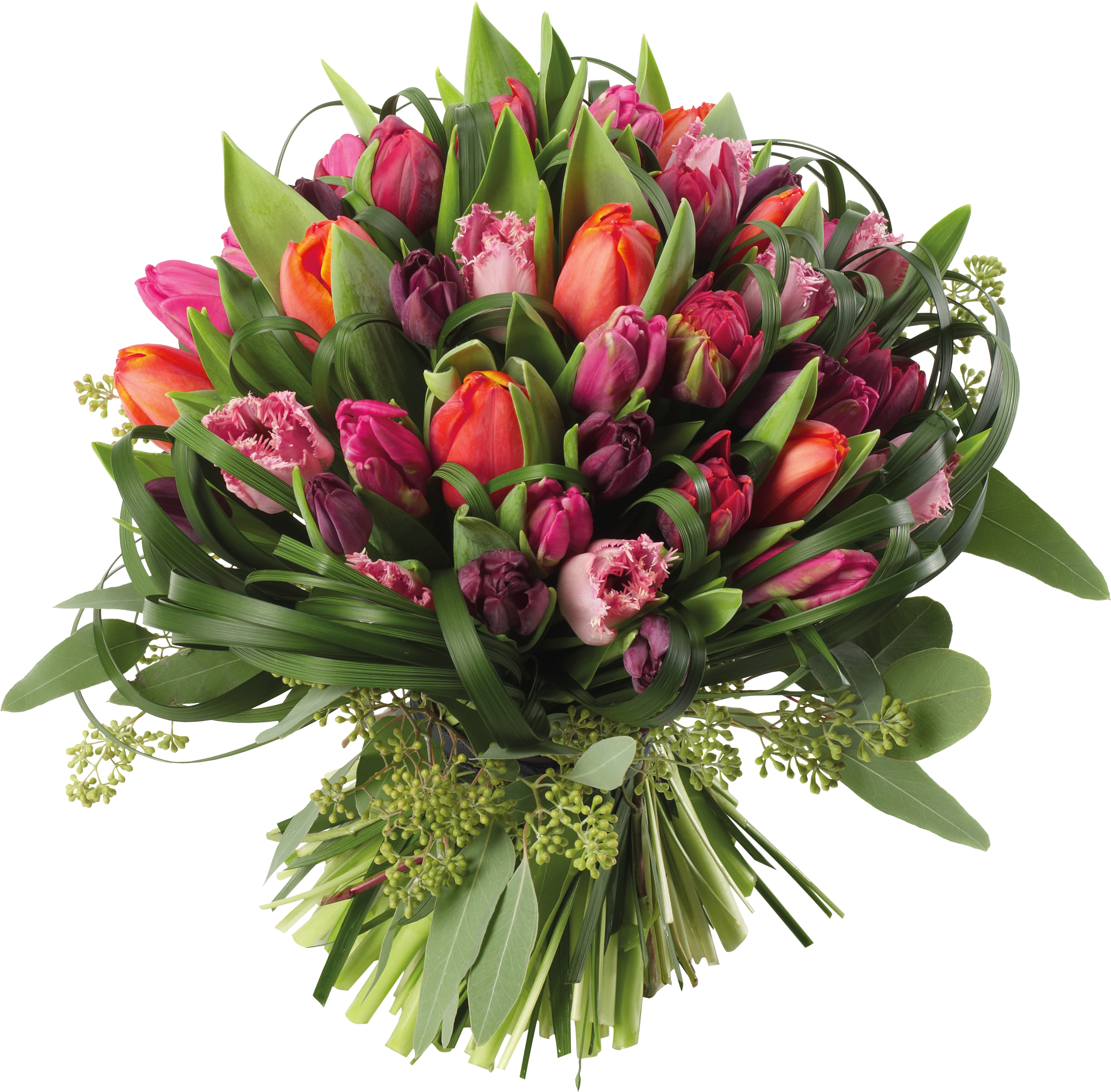 2961 X 2911 6 - Tulip Flower Bouquet Hd Clipart (2961x2911), Png Download