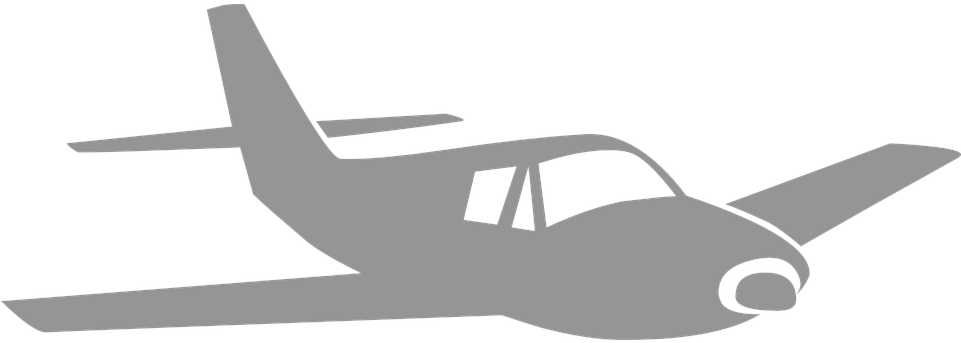 Plane Graphics - Transparent Airplane Silhouette White Clipart (960x480), Png Download