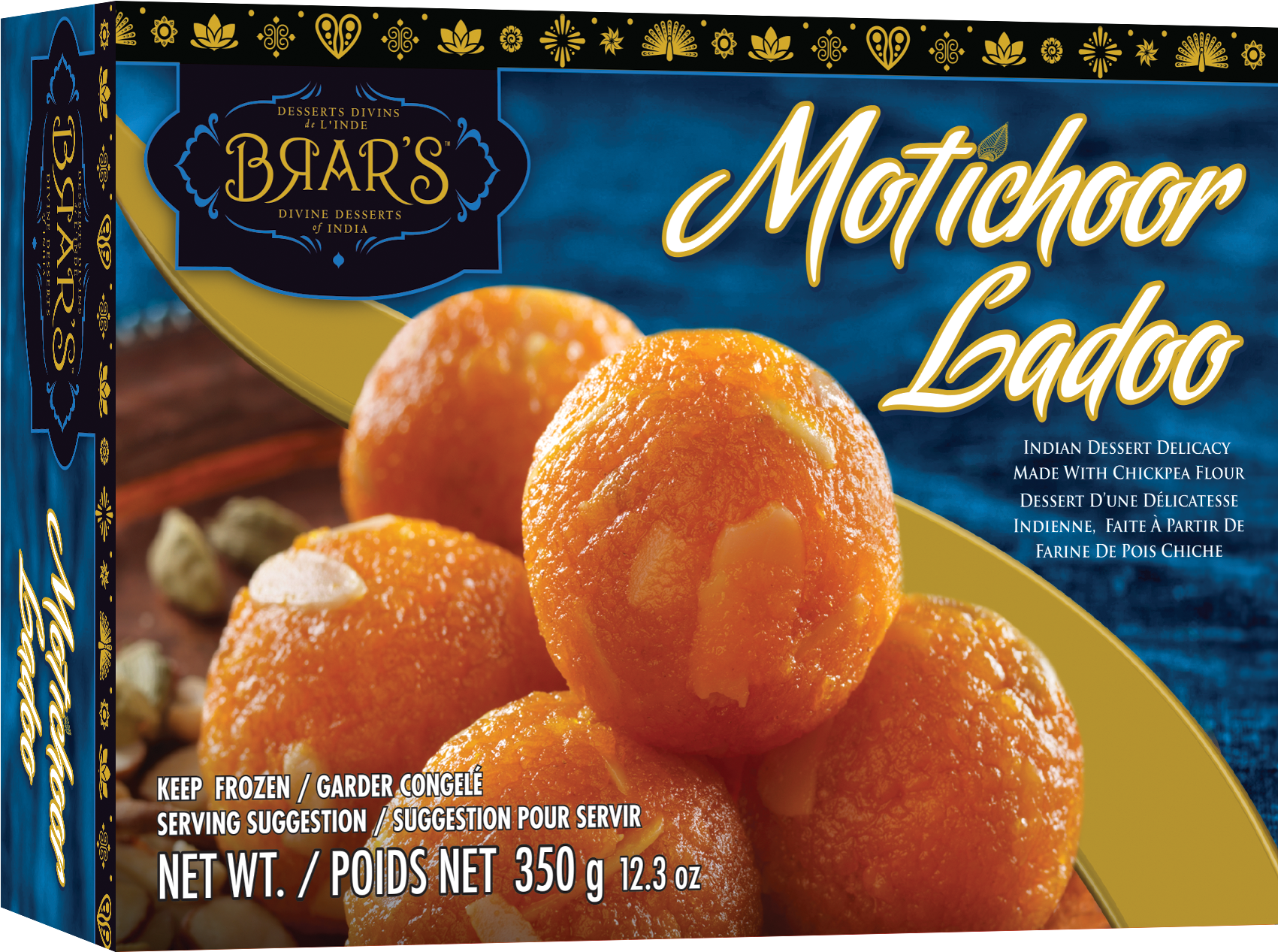 Motichoor Ladoo - Kaju Katli Box Design Clipart (1821x1446), Png Download