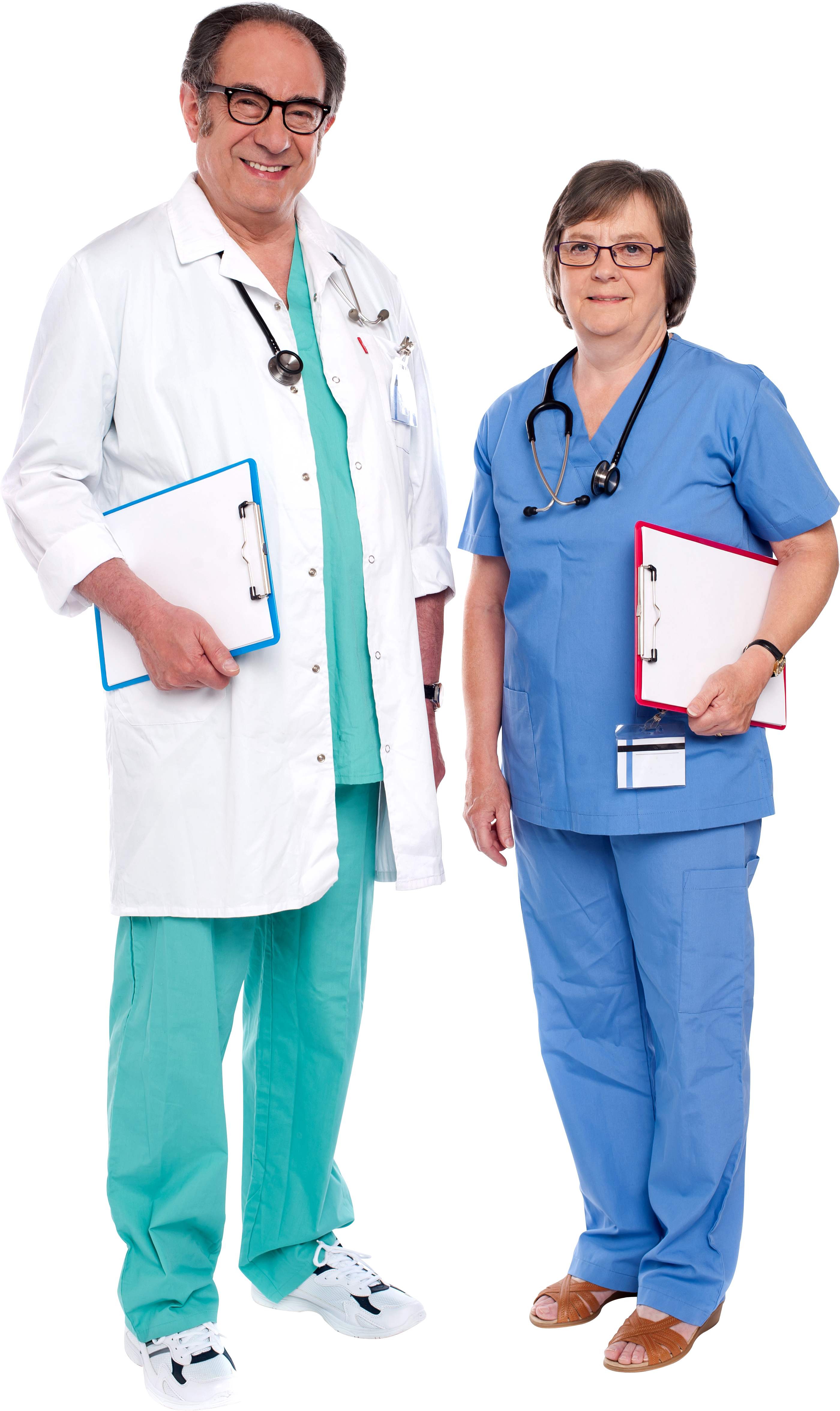 Doctor - Male Doctor Female Nurse Clipart (3676x5211), Png Download
