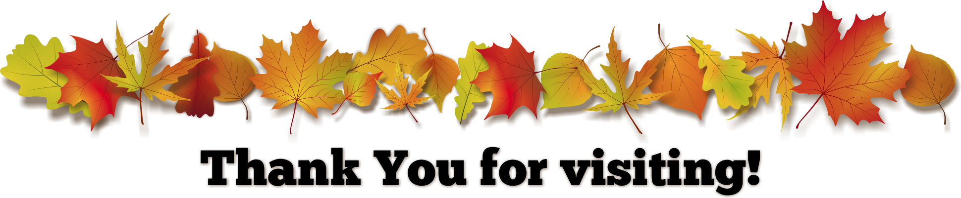 Thankyou Visiting Leaves - Thank You For Visiting Clipart (1940x401), Png Download