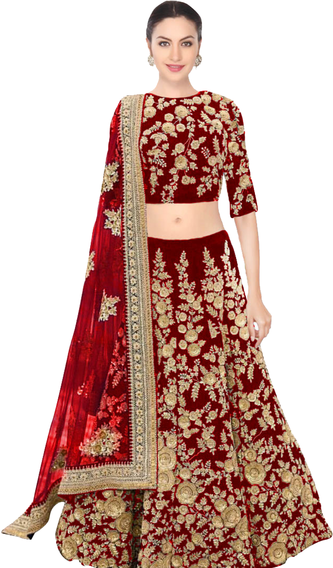 Mother And Daughter Lehenga Clipart (800x1114), Png Download