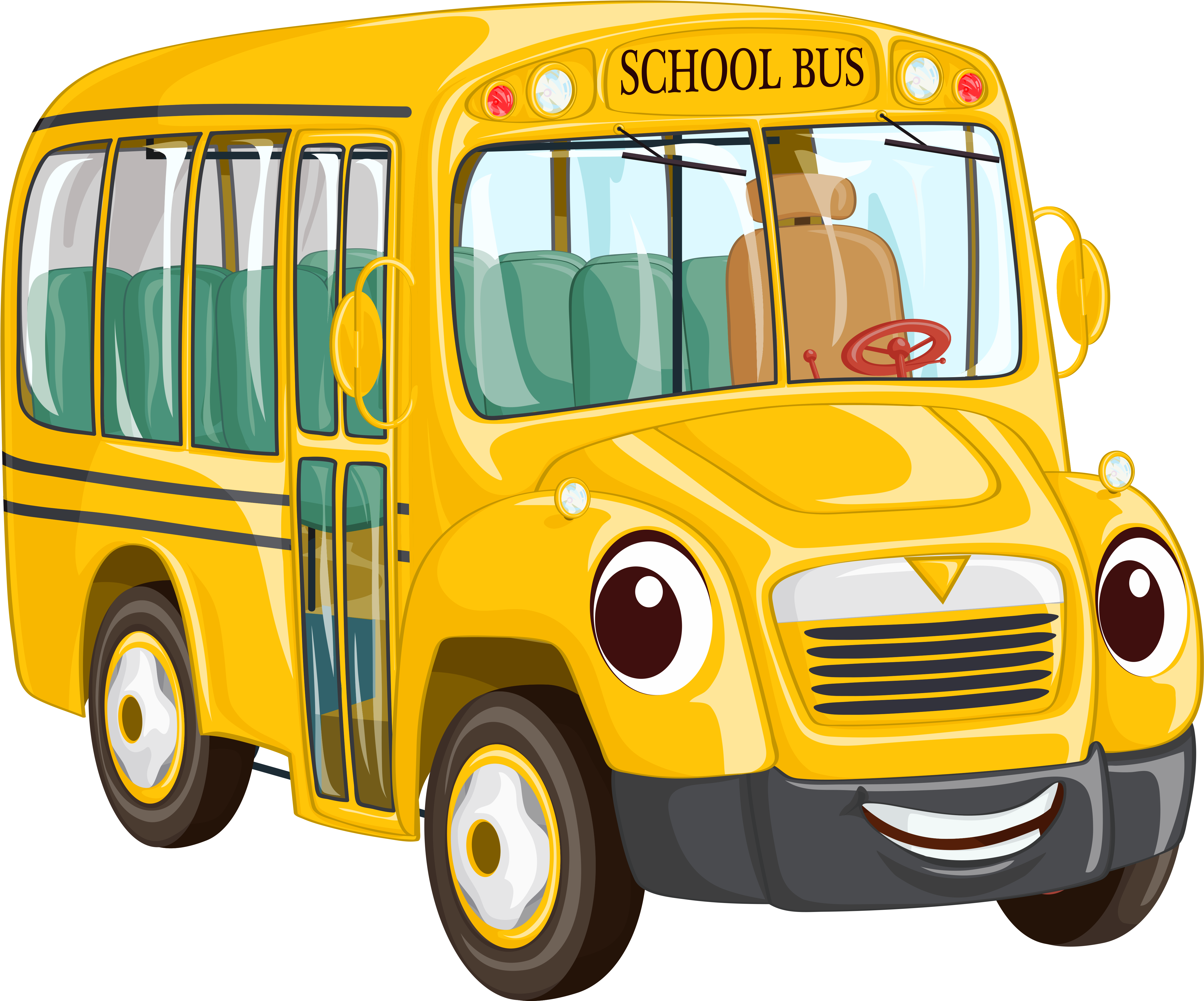 Cartoon Bus Best Png Png Images - School Bus Clipart Png Transparent Png (5210x4440), Png Download
