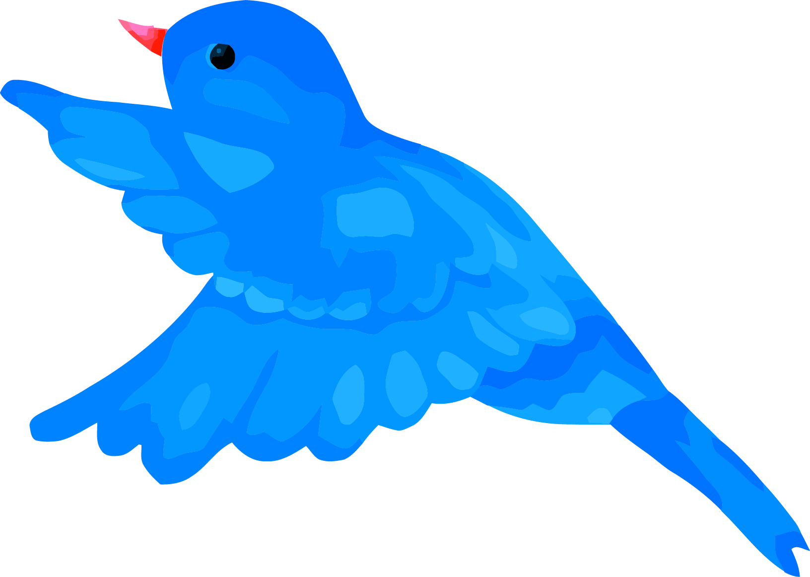 Blue Bird Clipart Mage Png - Blue Bird Flying Clipart Transparent Png (1632x1162), Png Download