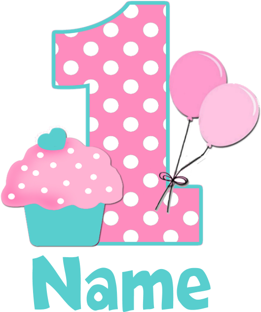 1st Birthday Png Pink Clipart (700x700), Png Download