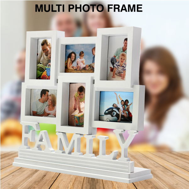 Multi Photo Frame Family Love Frames Collage Picture - Multi Picture Frames Family Clipart (600x780), Png Download