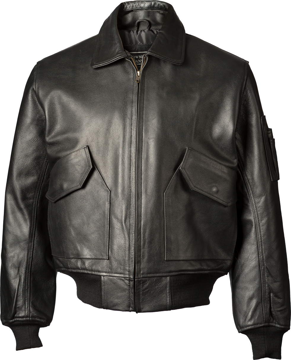 John Ownbey Leather Cwu-45/p Air Force Flight Bomber - Leather Jacket Clipart (982x1217), Png Download