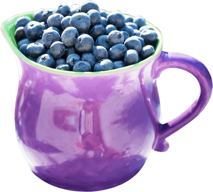 Free Png Blueberries In Jug Png - Blueberry Clipart (850x768), Png Download