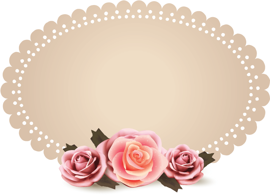Design Free Logo Vintage Roses Frame Template - Vintage Frame Blue Png Clipart (1051x731), Png Download
