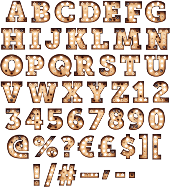 Light Vintage Font - Light Bulb Font Png Clipart (595x661), Png Download