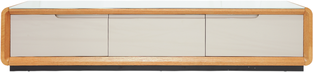 Tv Stand Gls Crm Paint Oak Veneer - Tv Furniture Top View Clipart (1200x1200), Png Download