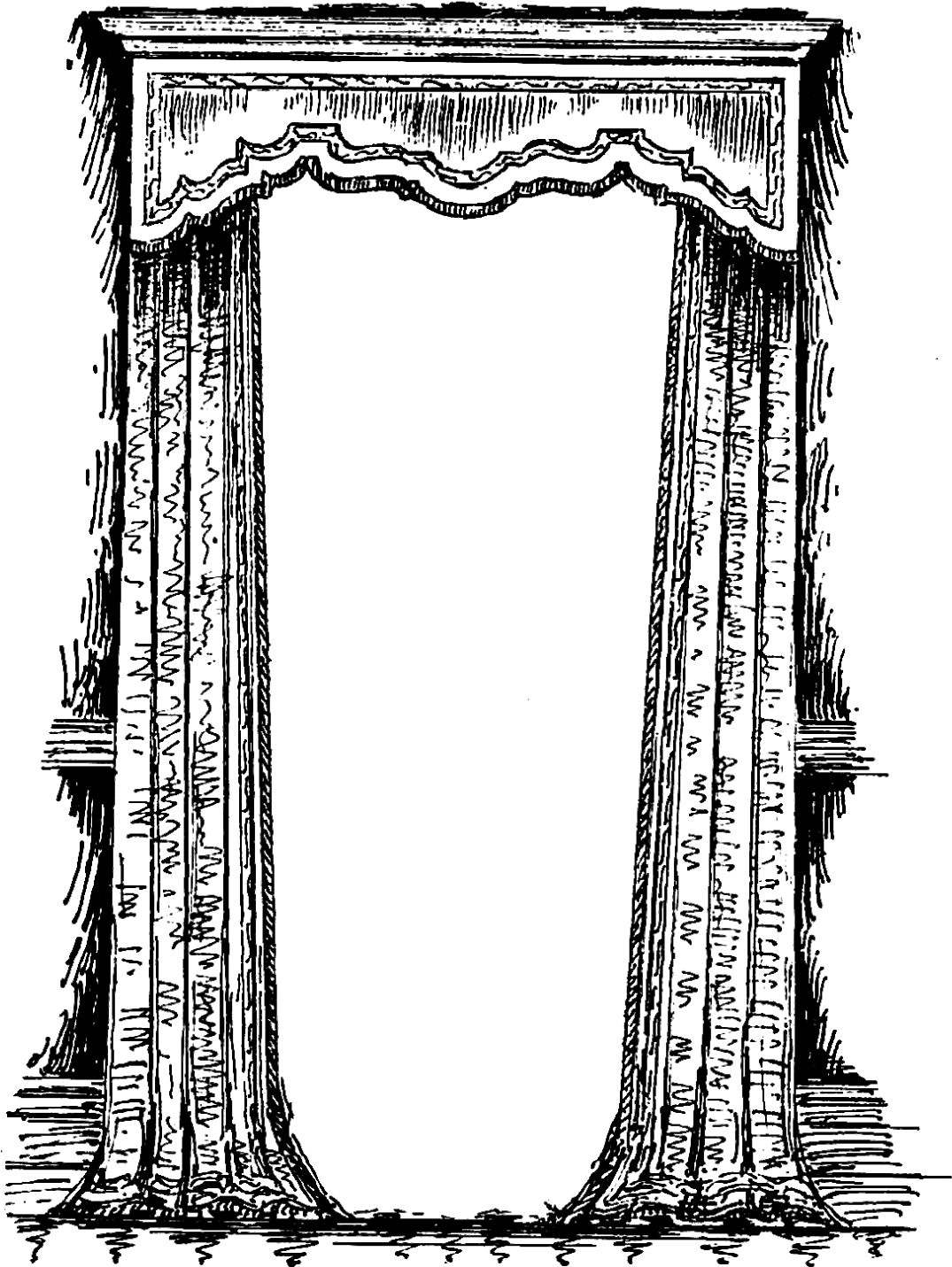 Digital Curtain Frame Border Design Downloads Sketch Clipart Large Size Png Image Pikpng