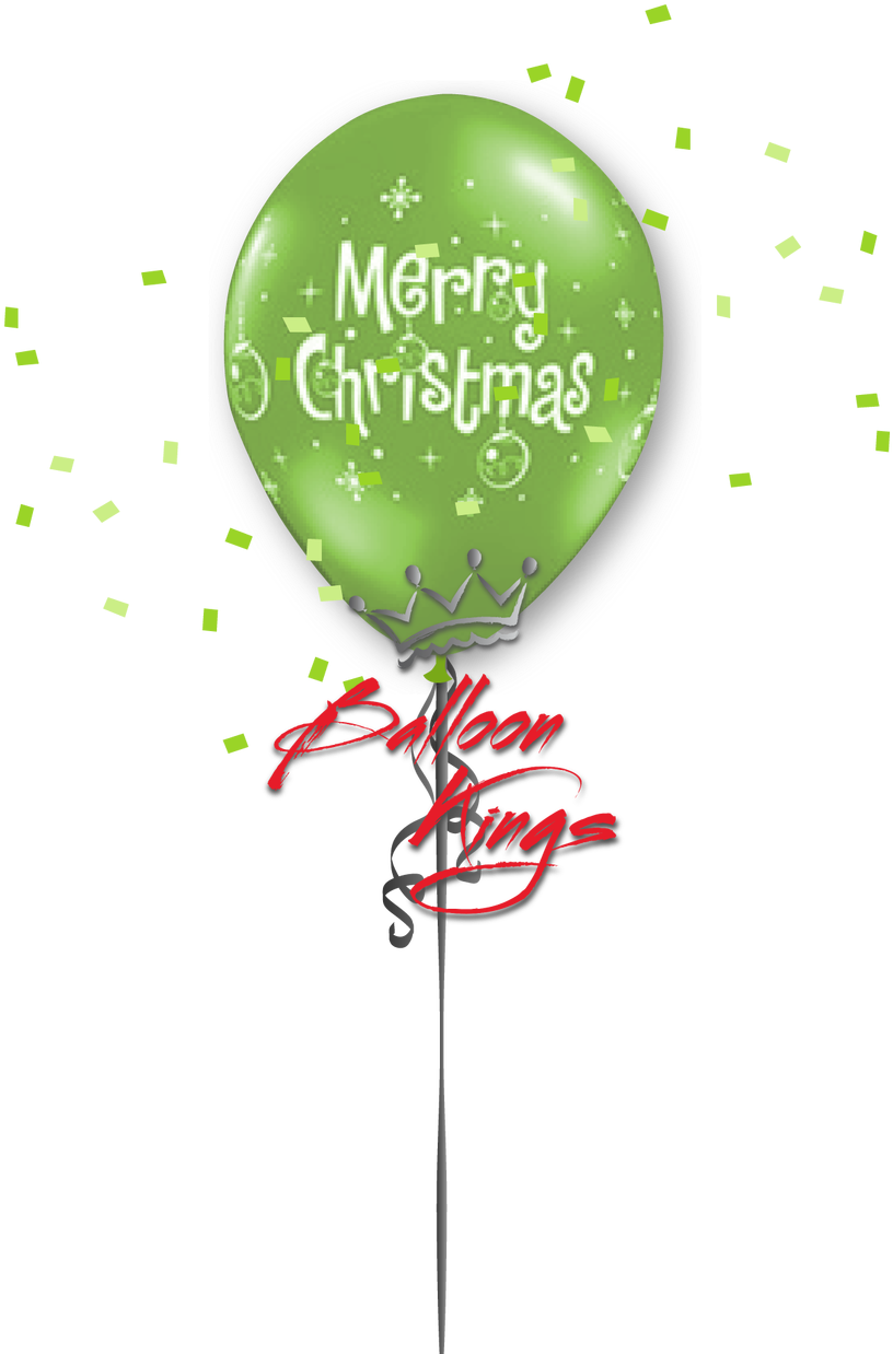 11in Latex Merry Christmas Ornaments - Merry Christmas Balloon Png Clipart (1080x1280), Png Download