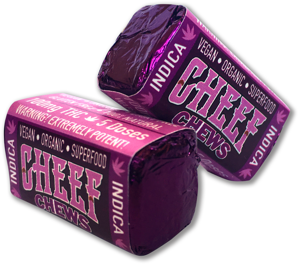 Cheef Chews Indica 100mg - Chocolate Clipart (1000x1000), Png Download