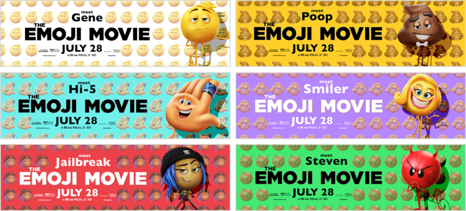 As Such, Gene, Hi-5 And Jailbreak Are Featured Together - Steven The Emoji Movie Clipart (940x426), Png Download