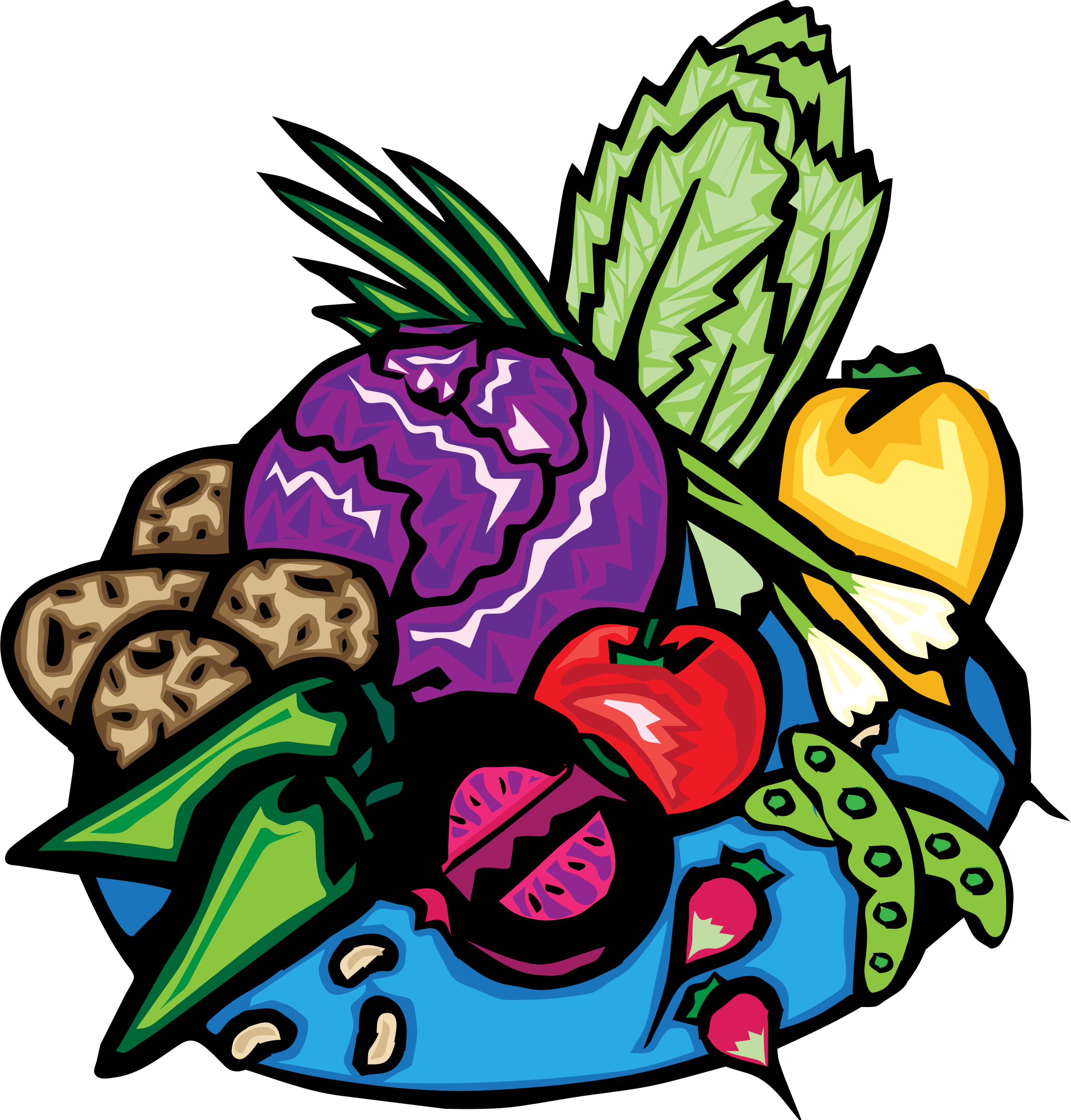 Vegetables Clipart Icon - Animasi Buah Dan Sayur - Png Download (2296x2400), Png Download