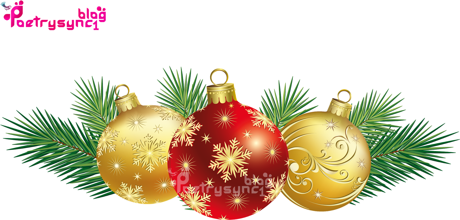 Christmas Balls With Best Top Greeting Quotes By Poetysync1 - Christmas Tree Balls Png Clipart (1600x1000), Png Download