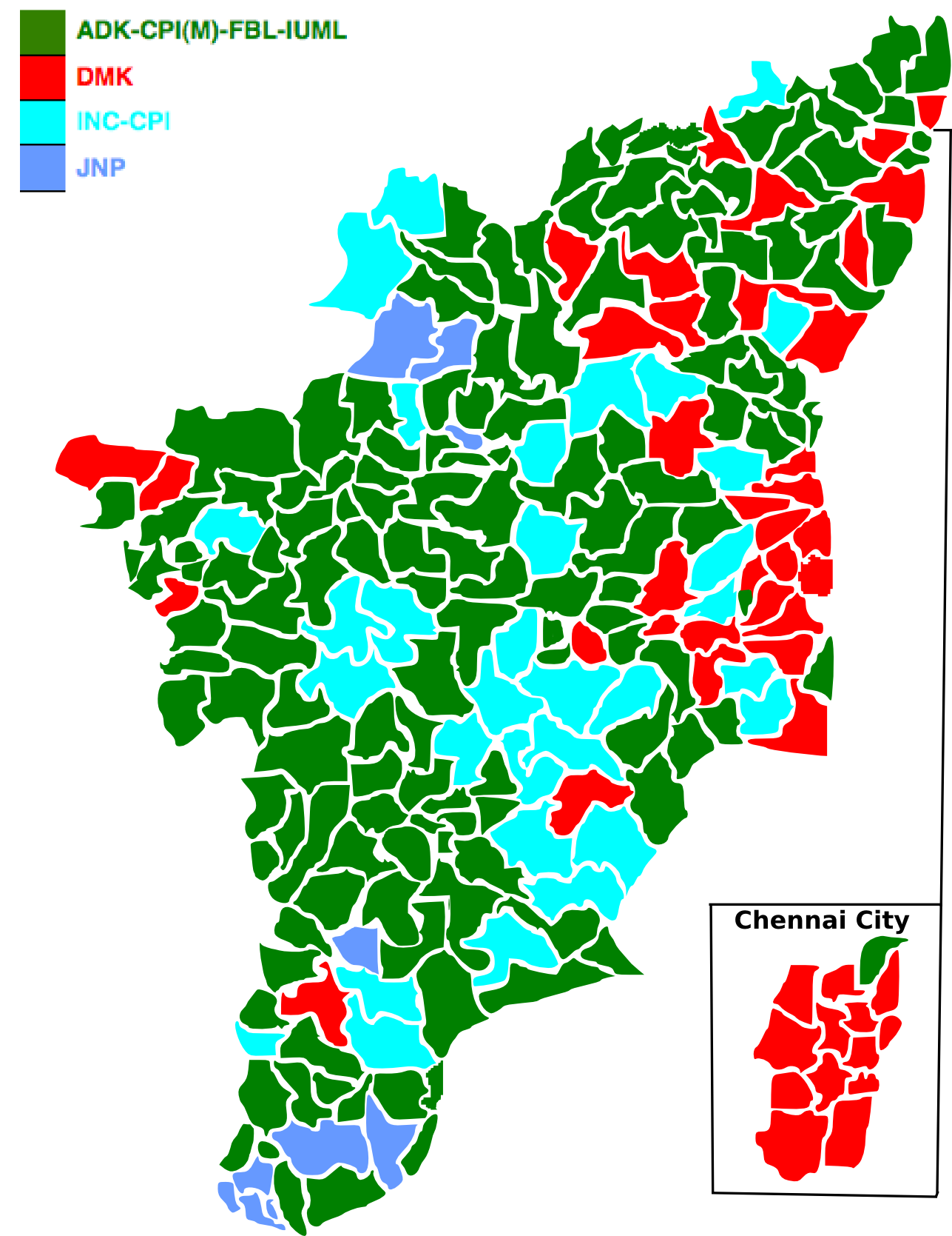 1977 Tamil Nadu Legislative Assembly Election - Tamil Nadu Election 2017 Map Clipart (1287x1669), Png Download